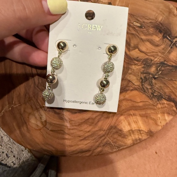 J. Crew Metallic Ball Drop Earrings - Picture 2 of 3